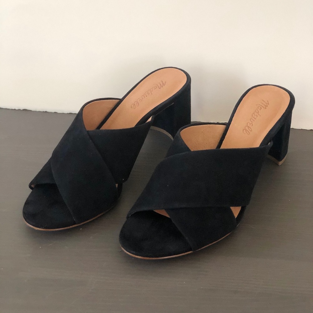 Madewell crisscross mid heel mules brand new 8.5